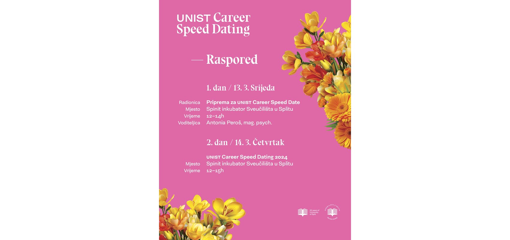  UNIST Career Speed Dating 2024 održava se 13. i 14. ožujka; prijave u tijeku!